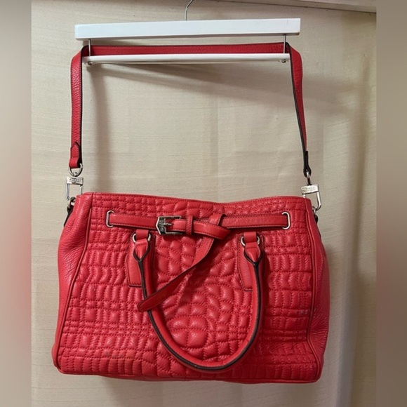 Aimee Kestenberg Pinkish Quilted shoulder or Hand bag, removable strap - Picture 1 of 10